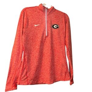 Nike Ladies Georgia Bulldogs red stretch pullover shirt top M Medium